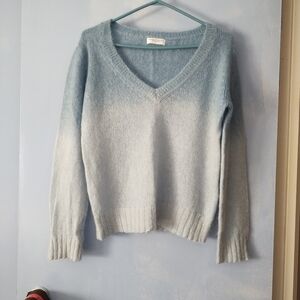 Majestic Filatures Blue Ombre Mohair V Neck Sweater 3 M